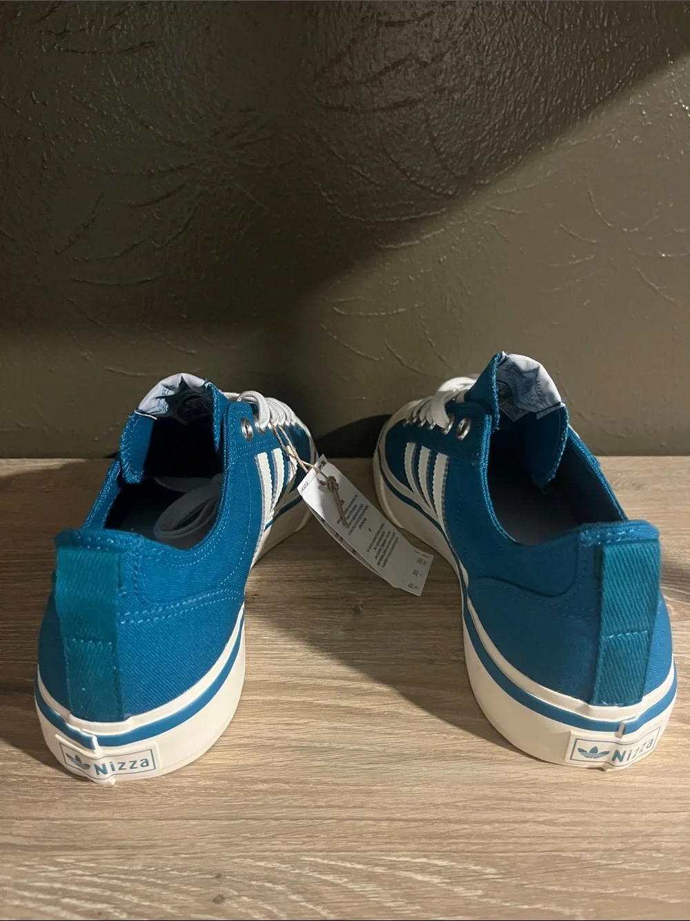 Men’s Size 8.5 Adidas Originals Nizza RF 74 - Active Teal/Off White/Victory Blue